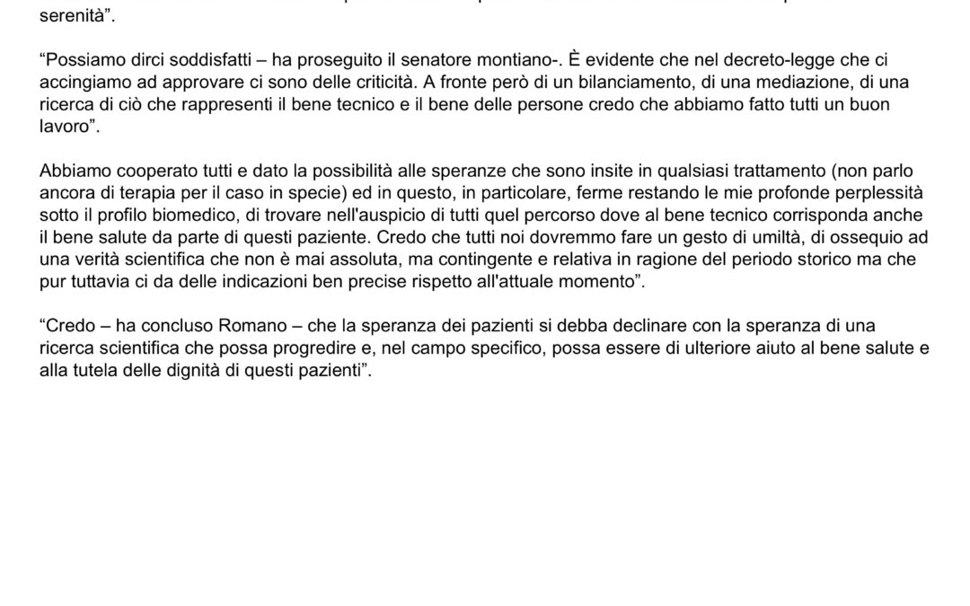 Quotidiano Sanità 22.5.2013 | Romano (SCpI): Mediazione tra ricerca e bene delle persone