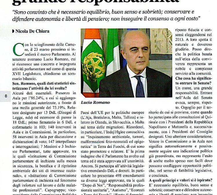 NeroSuBianco 21.01.2018 | E’ stato un onore e una grande responsabilità