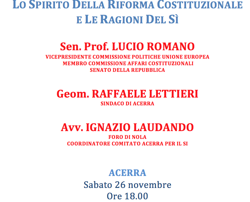 Acerra 26.11.2016 | Le Ragioni del SI