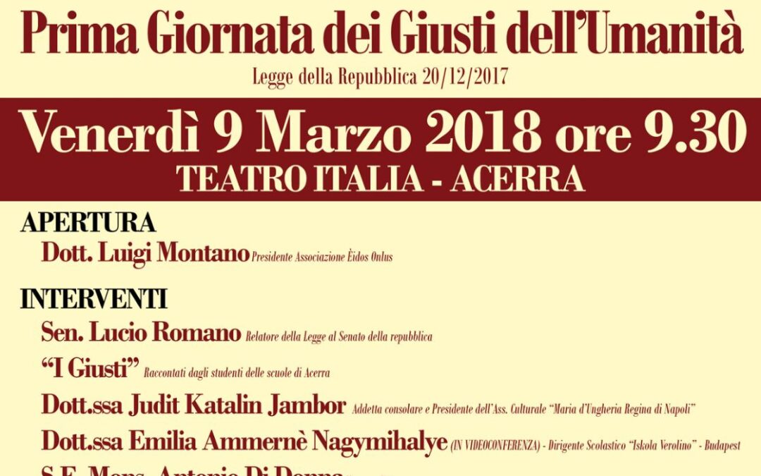 Acerra (Na) 9.3.2018 | I Giusti dell’umanità