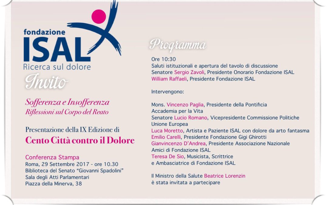 Roma 29.09.2017 | Cento Città contro il Dolore