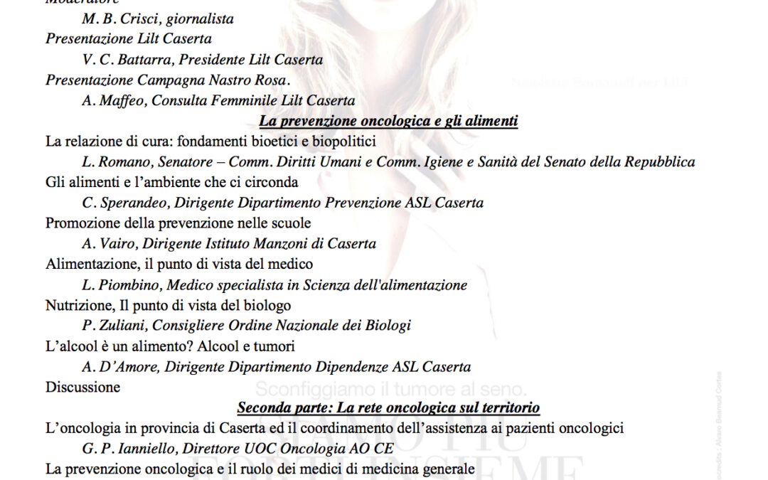 Caserta 18.11.2014 | Sconfiggiamo il tumore al seno. Siamo più forti insieme