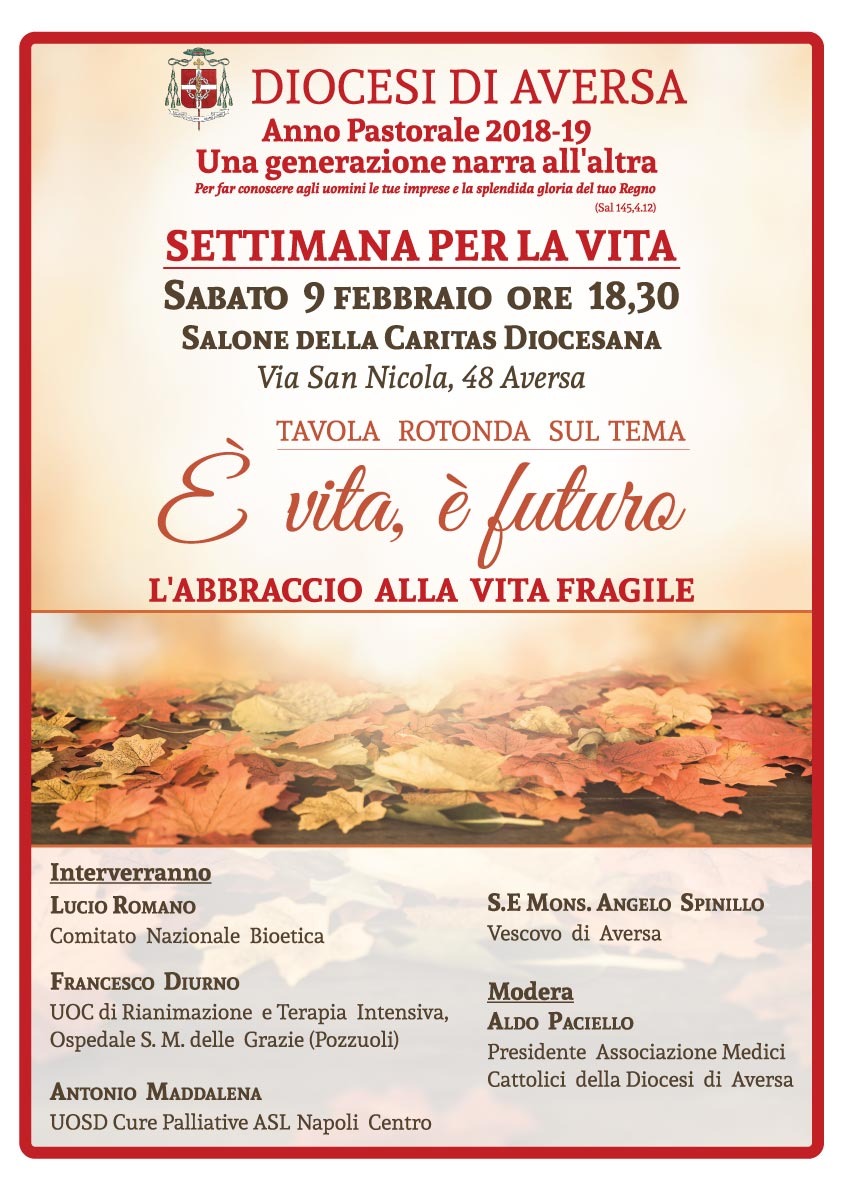 Convegno Giornata per la Vita (Aversa, 9.2.2019)