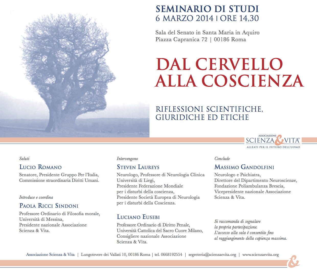 Roma 06.3.2014 | Dal cervello alla coscienza