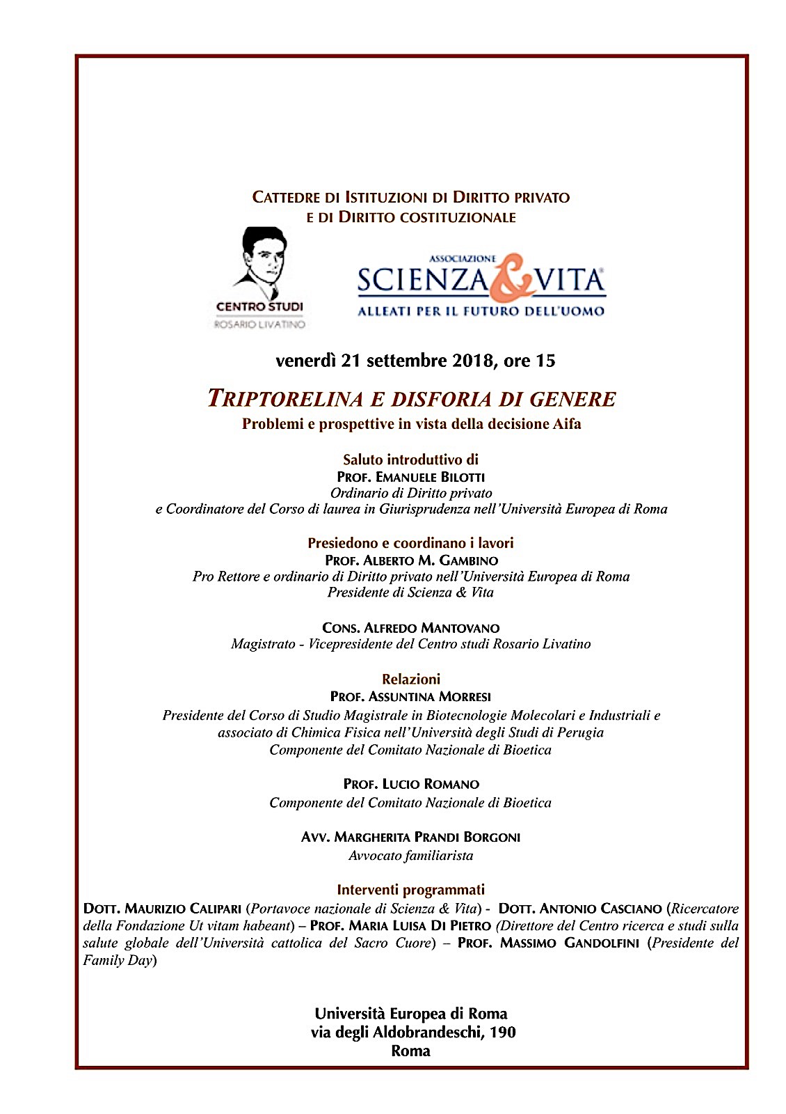 GnRHa e DG (Roma, 21.9.2018)