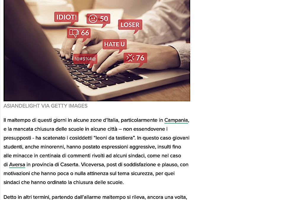 Huffington Post 6.11.2019 | Dall’allarme maltempo all’emergenza educativa