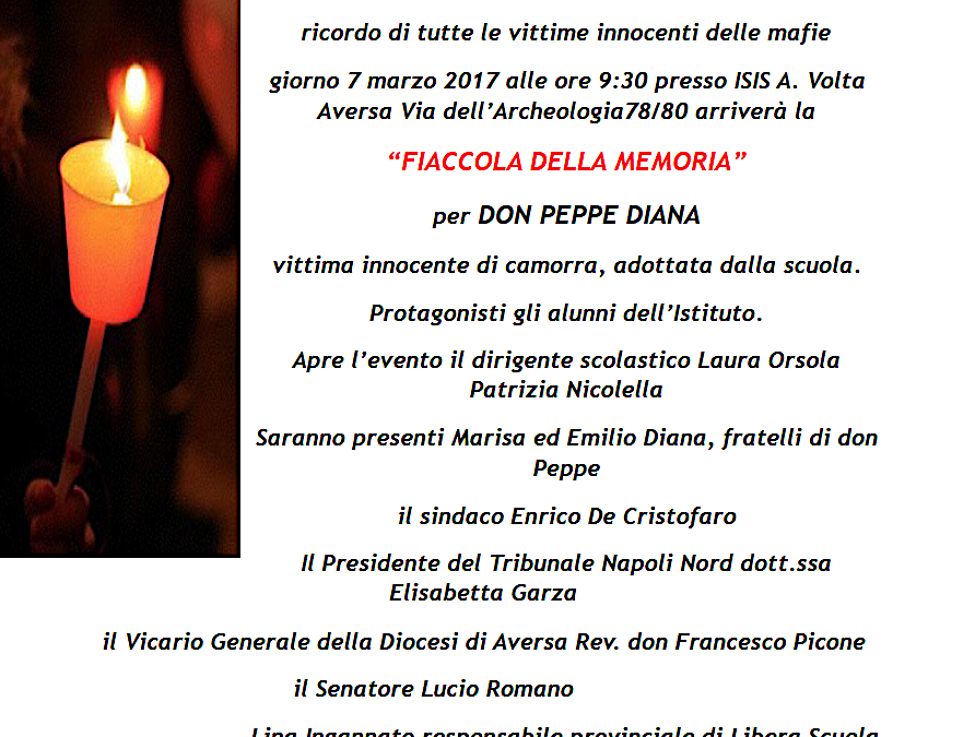 Aversa 7.03.2017 | Percorsi di legalità. Fiaccola della memoria