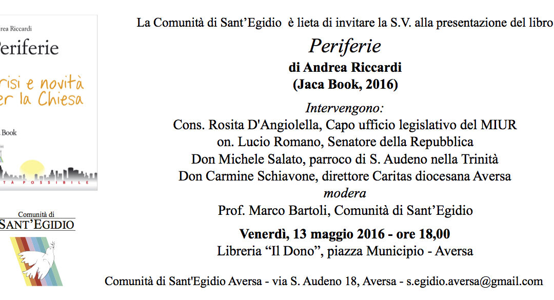 Aversa 13.5.2016 | Presentazione libro “Periferie. Crisi e novità per la Chiesa”