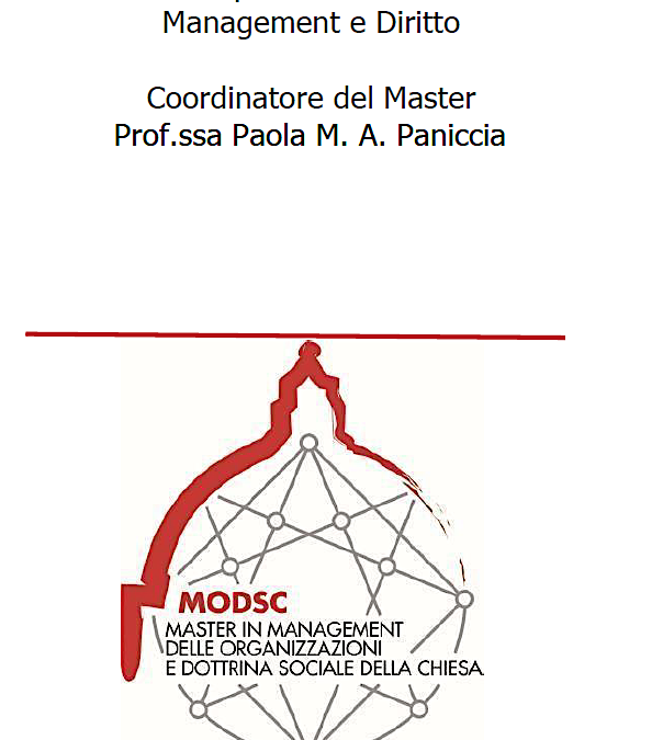 Univ. Tor Vergata (Roma) 20.9.2019 | Master in Management delle Organizzazioni e Dottrina Sociale