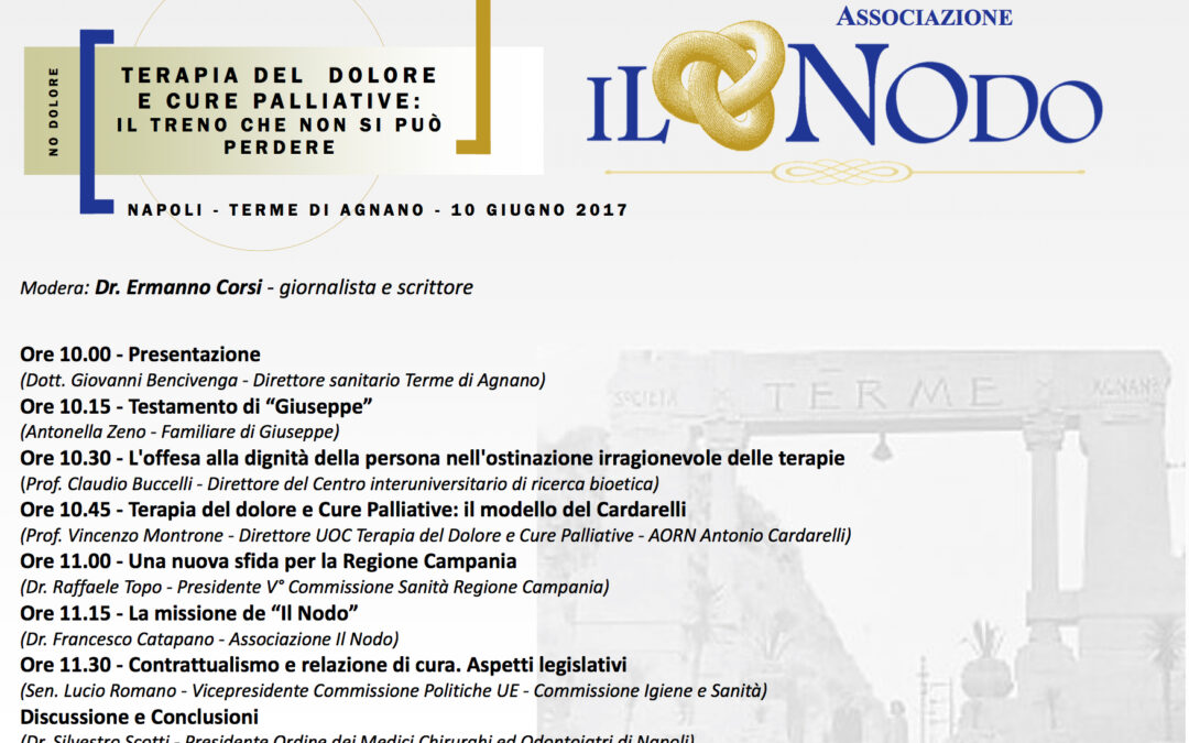 Napoli 10.6.2017 | Terapia del dolore e cure palliative