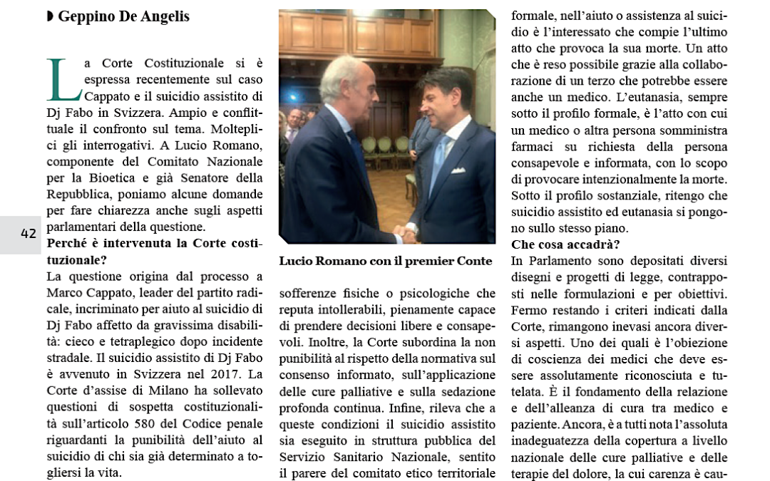 NeroSuBianco 13.10.2019 | Intervista su “Suicidio assistito ed eutanasia”