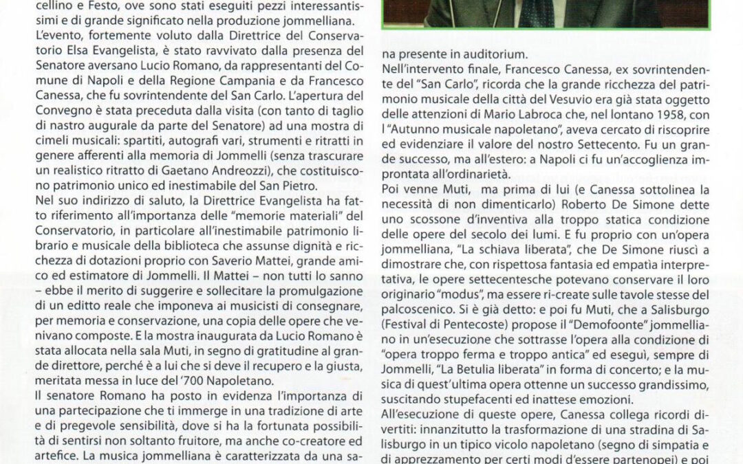 Osservatorio Cittadino 9.11.2014 | Al San Pietro a Maiella si parla di Jommelli