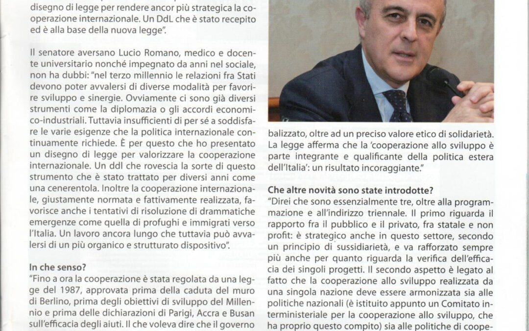 Osservatorio Cittadino 12.10.2014 | La recente legge sulla cooperazione internazionale parla aversano