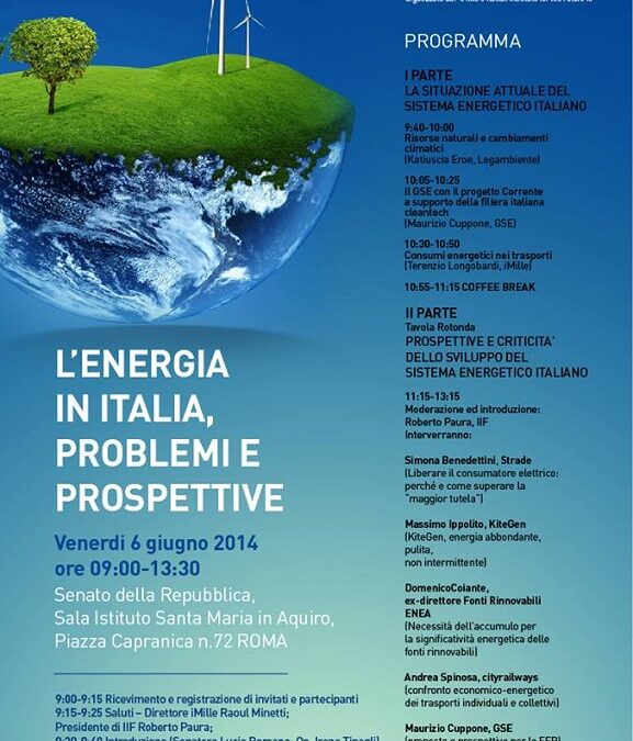 Roma 6.6.2014 | L’energia in Italia, problemi e prospettive