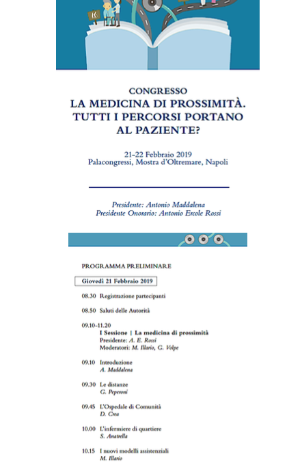 Napoli 21.2.2019 | La medicina di prossimità