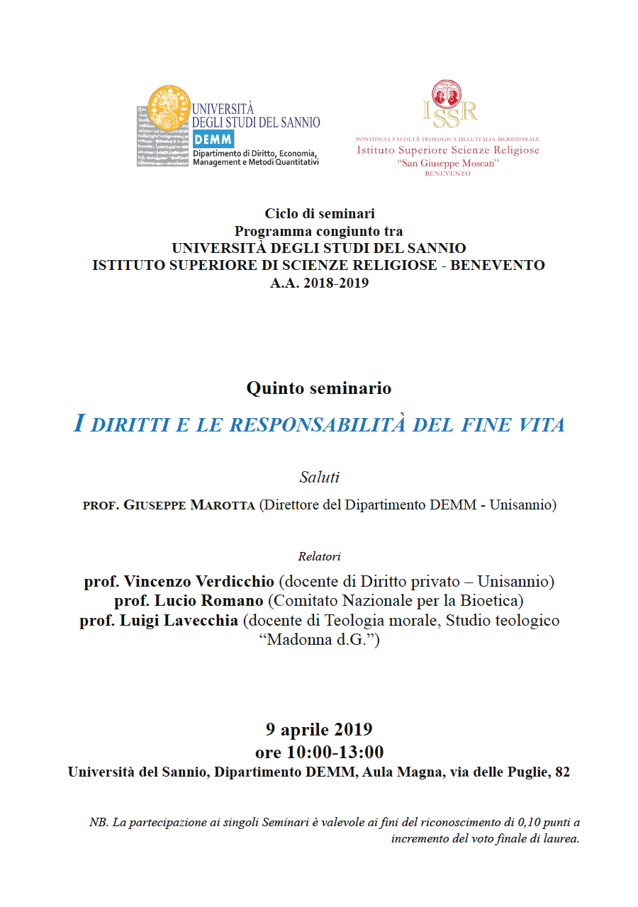 Seminario Benevento (9.4.2019)