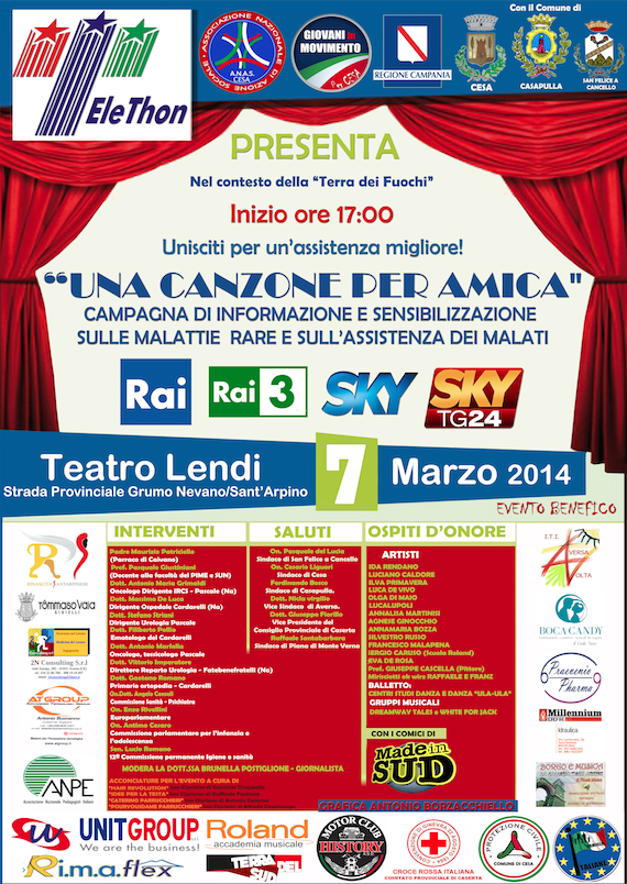 Sant’Arpino 7.3.2014 | Una canzone per amica: malattie rare e assistenza dei malati