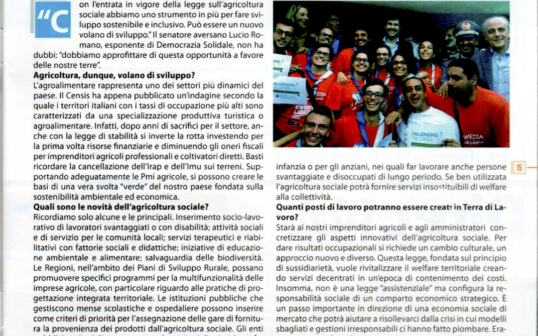 Osservatorio Cittadino 22.11.2015 | Agricoltura sociale. I vantaggi di una legge.