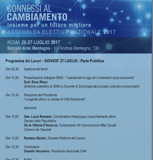 Roma 27.07.2017 | Connessi al cambiamento – Insieme per un futuro migliore