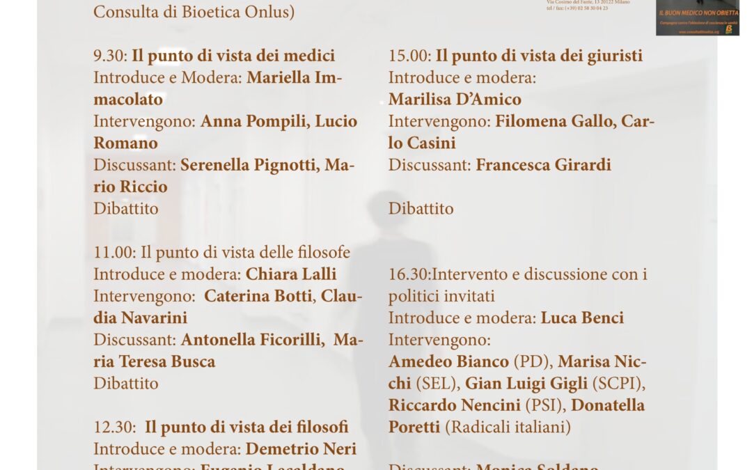 Roma 06.6.2013 | Il buon medico non obietta?