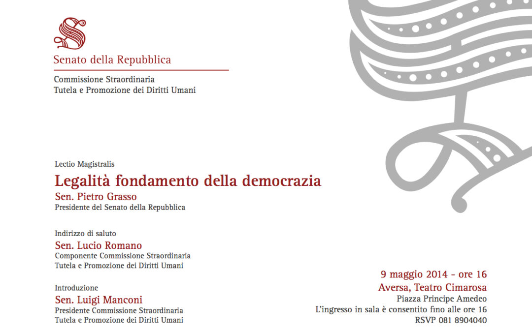 Aversa 9.5.2014 | Legalità, fondamento della democrazia