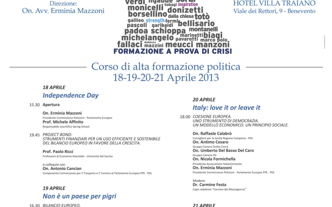 Benevento 21.4.2013 | Magna Carta-Spring School 2013