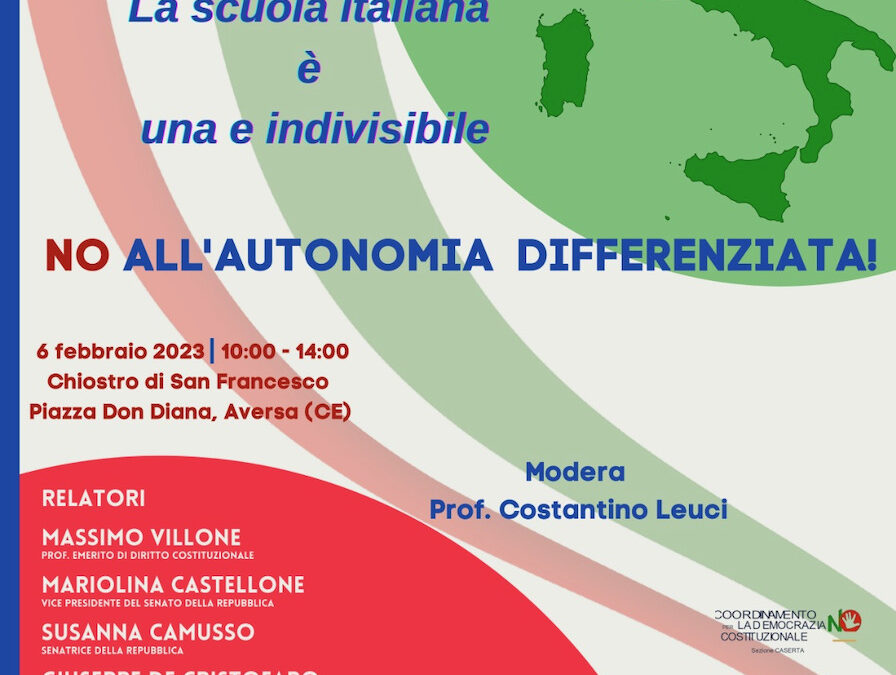 La scuola italiana è una e indivisibile