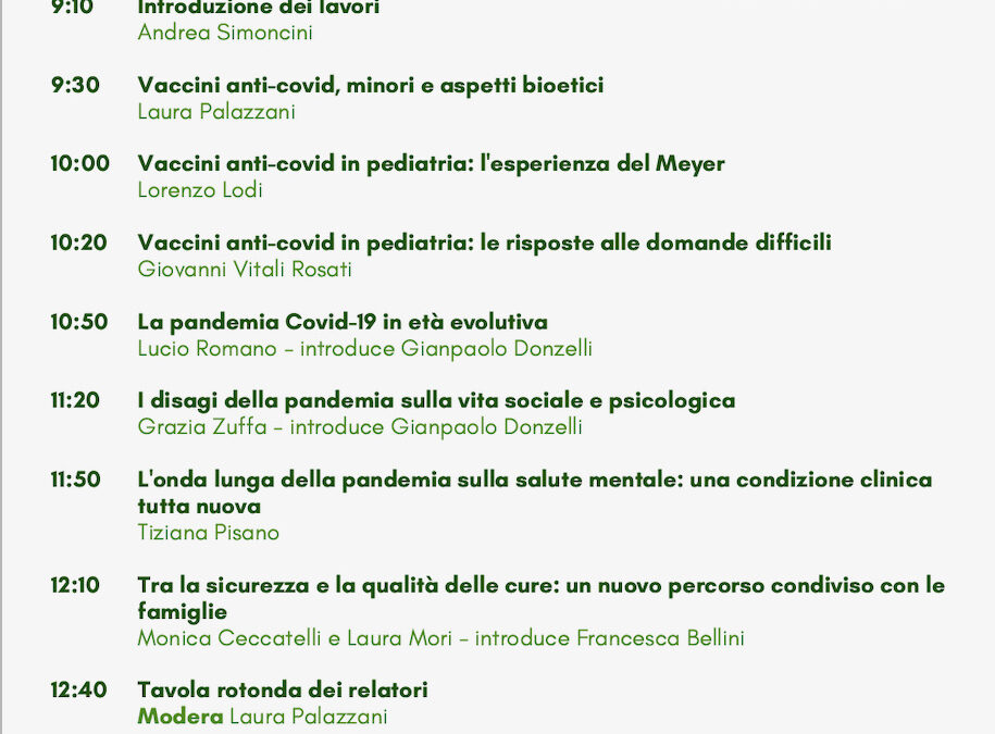 La pandemia Covid-19 in età evolutiva