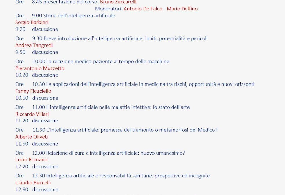 Relazione di cura e intelligenza artificiale: nuovo umanesimo?
