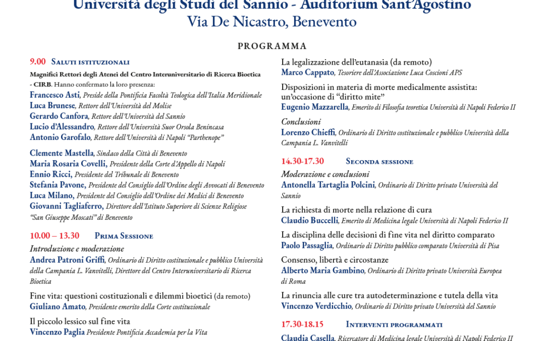 Fine vita. Dilemmi bioetici e questioni giuridiche