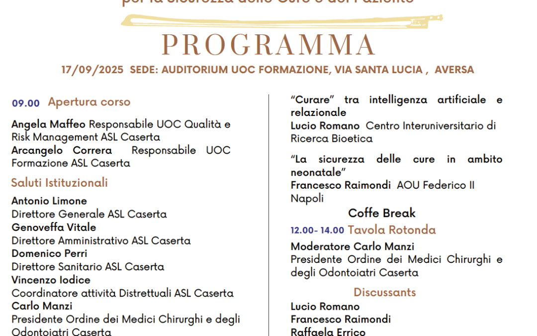 Giornata internazionale per la sicurezza delle cure e della persona assistita